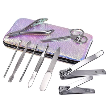 

9Pcs Stainless Steel Manicure Nail Art Tools Kit Nail Clipper Nipper Cutter Scissors Tweezers Pedicure Manicure Set With Box