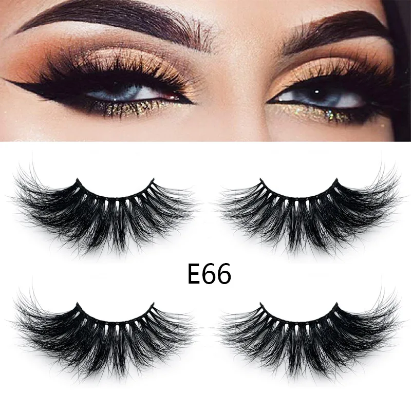 

False eyelashes handmade thick long eyelashes 5d mink hair false eyelashes 25mm Free Shipping
