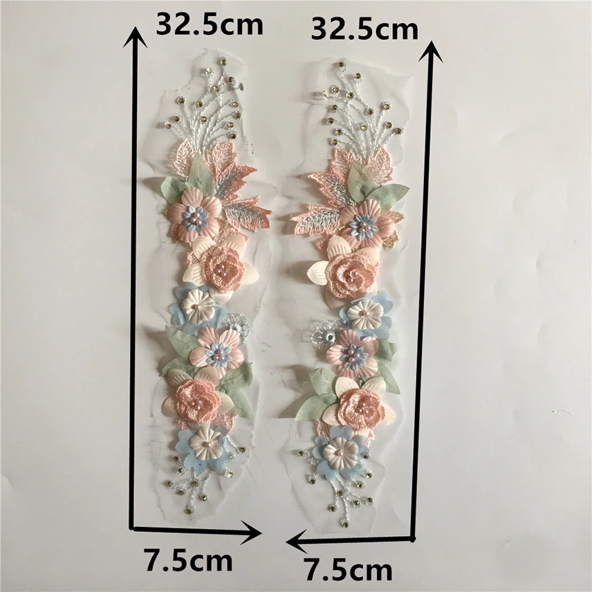 Yulakes 1 Applique En Dentelle Brodée 3D, Encolure En Dentelle Florale Avec Strass Et Bordure En Tulle, Applique En Dentelle, Patch Pour Bricolage, Décolleté, Robe De Mariée (bronze