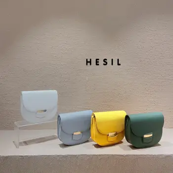 

New high quality leather fashion versatile trend personalized saddle bag shoulder bag crossbite women's bag