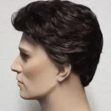 Мужские горячие продажи темно-коричневые волнистые челки Синтез Косплей Костюм короткие волосы полный парик