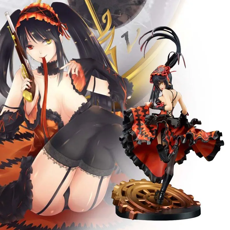 Японское аниме Дата Живая фигурка кошмар Tokisaki Kurumi 28 см сексуальная модель коллекция детский подарок фигурка кукла