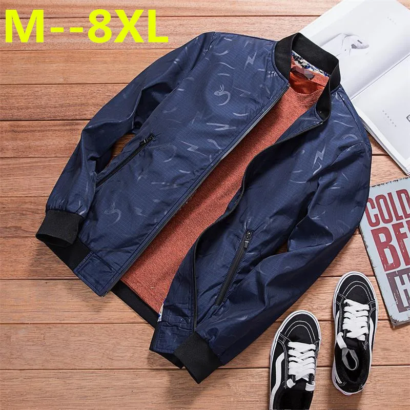 plus size 10XL 9XL 8XL 6XL 5XL 4XL men's windbreaker Bomber polo jacket new overcoat casual outwear mens Jackets and coats | Мужская