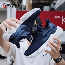 WWKK/женские кроссовки для бега; Мужская обувь для женщин; дышащая сетчатая пара высокого качества; спортивная обувь на платформе; zapatillas mujer