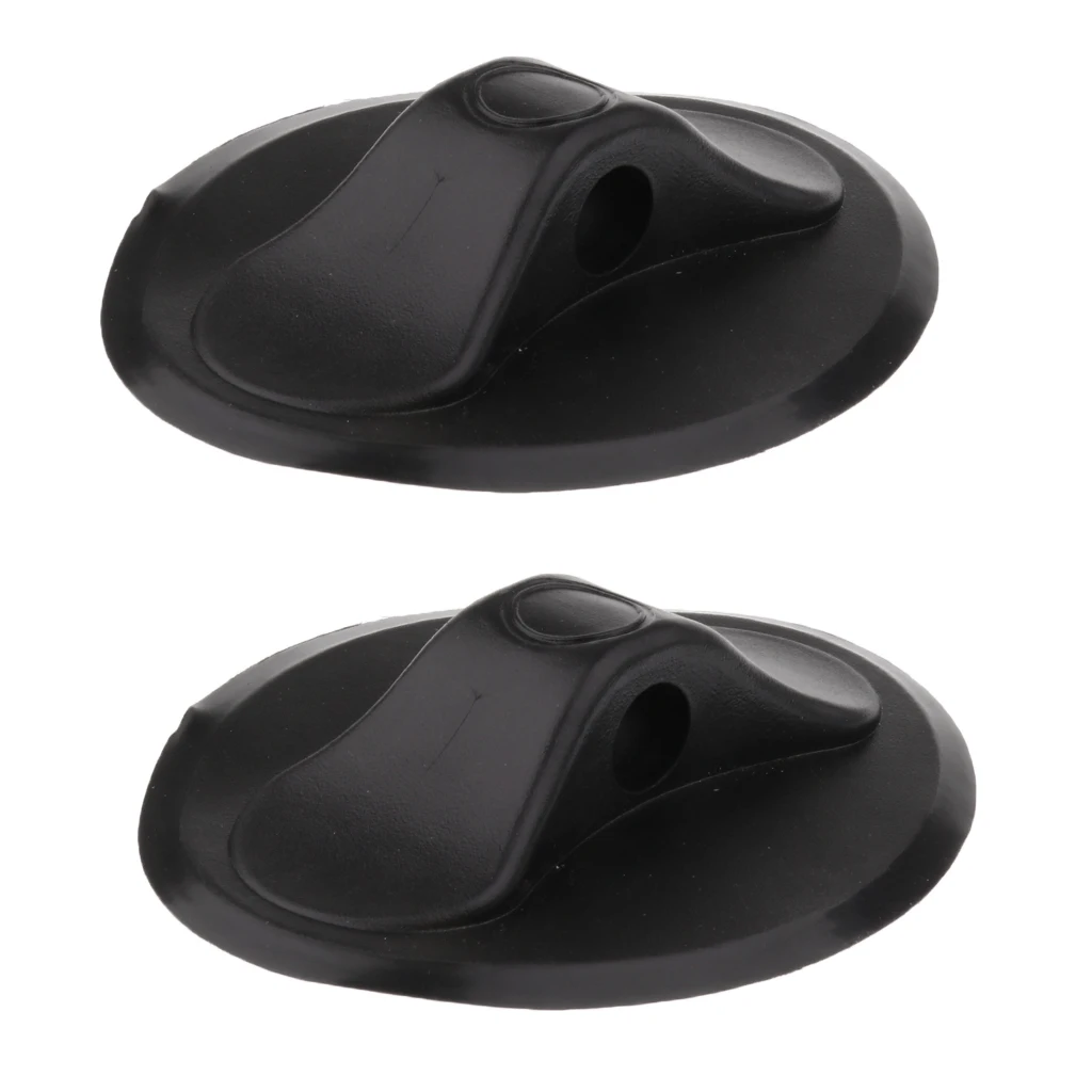 2 Pieces Single Hole Rubber Dinghy Boat Rope Buckle Deck Mount Holder Hook Accessories