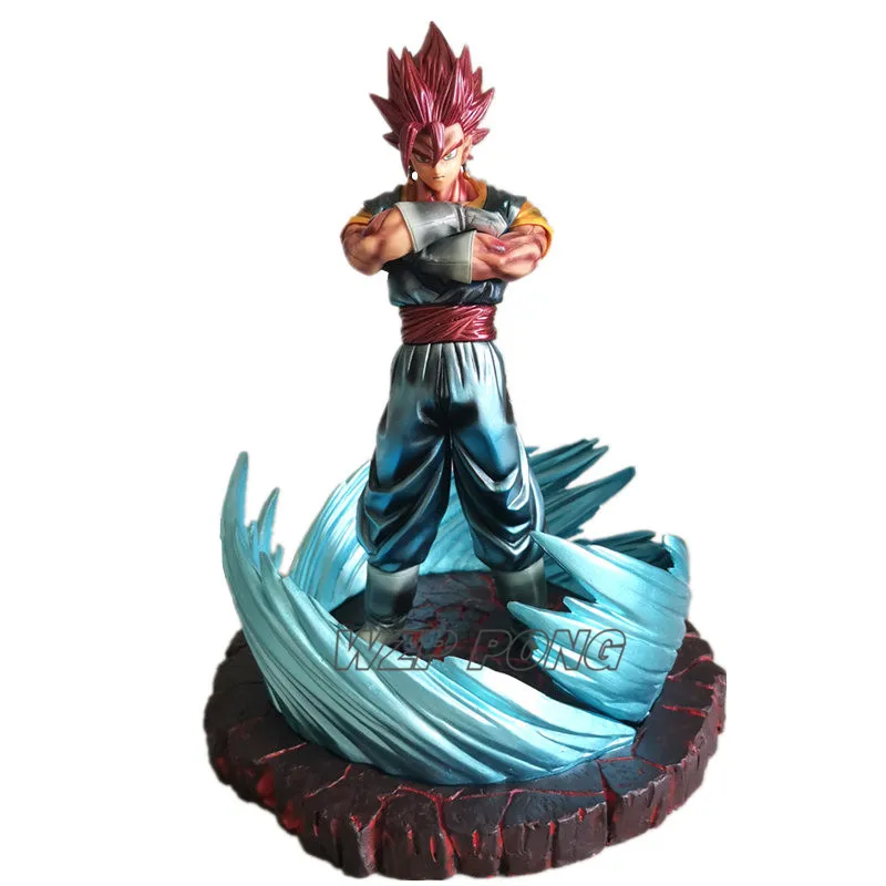 33 см аниме Dragon Ball Z черный Zamasu Gogeta битва форма статуя ПВХ фигурка Коллекционная Фигурка модель игрушки - Цвет: Красный