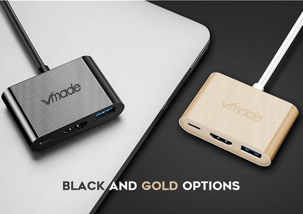 Vmade USB-C к HDMI 3 в 1 кабель конвертер для huawei Apple Usb 3,1 Thunderbolt 3 type C переключатель к HDMI 4K Кабель-адаптер 1080P