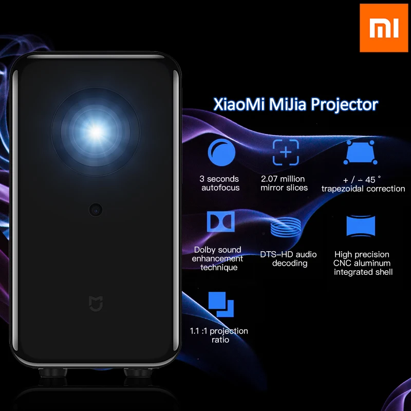 Проектор Xiaomi Mijia TV 3500 лм HD DLP Wi Fi bluetooth 4 1 проектор Mi поддержка 4K для домашнего