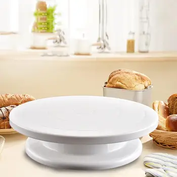 

1 Set DIY Baking Cake Turntable Round Plastic Flexible Rotation Antiskid Bottom Pastry Supplies Cake Stand