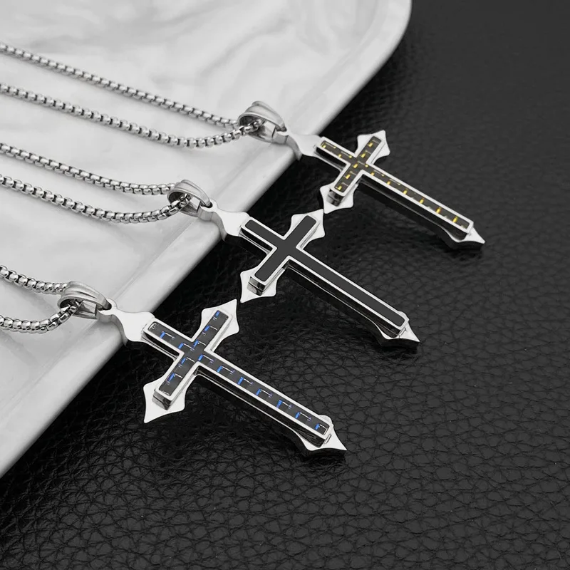 Модные Titanium стали кулон из нержавеющей крест для любого наряда мужчин и женщин