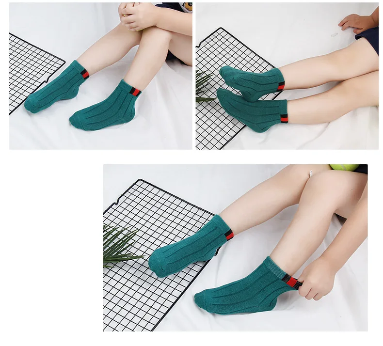 CHILDREN'S Socks Autumn& Winter Breathable Cotton Socks BOY'S Girls Tube Solid Color Calibration Children's Socks