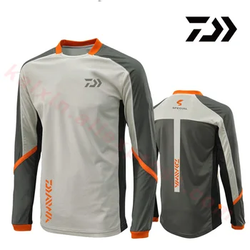 

2019 Daiwa Professional Hiking Climbing Clothes Fishing Anti UV Anti Mosquit Breathable Quick-drying Homme Hooded Fishing Shirt