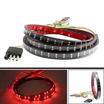 

60” Truck Tailgate Light Bar LED Strip Running Turn Signal Brake Reverse Tail Lamp For Pickup Trailer SUV RV VAN Car Towing Vehi