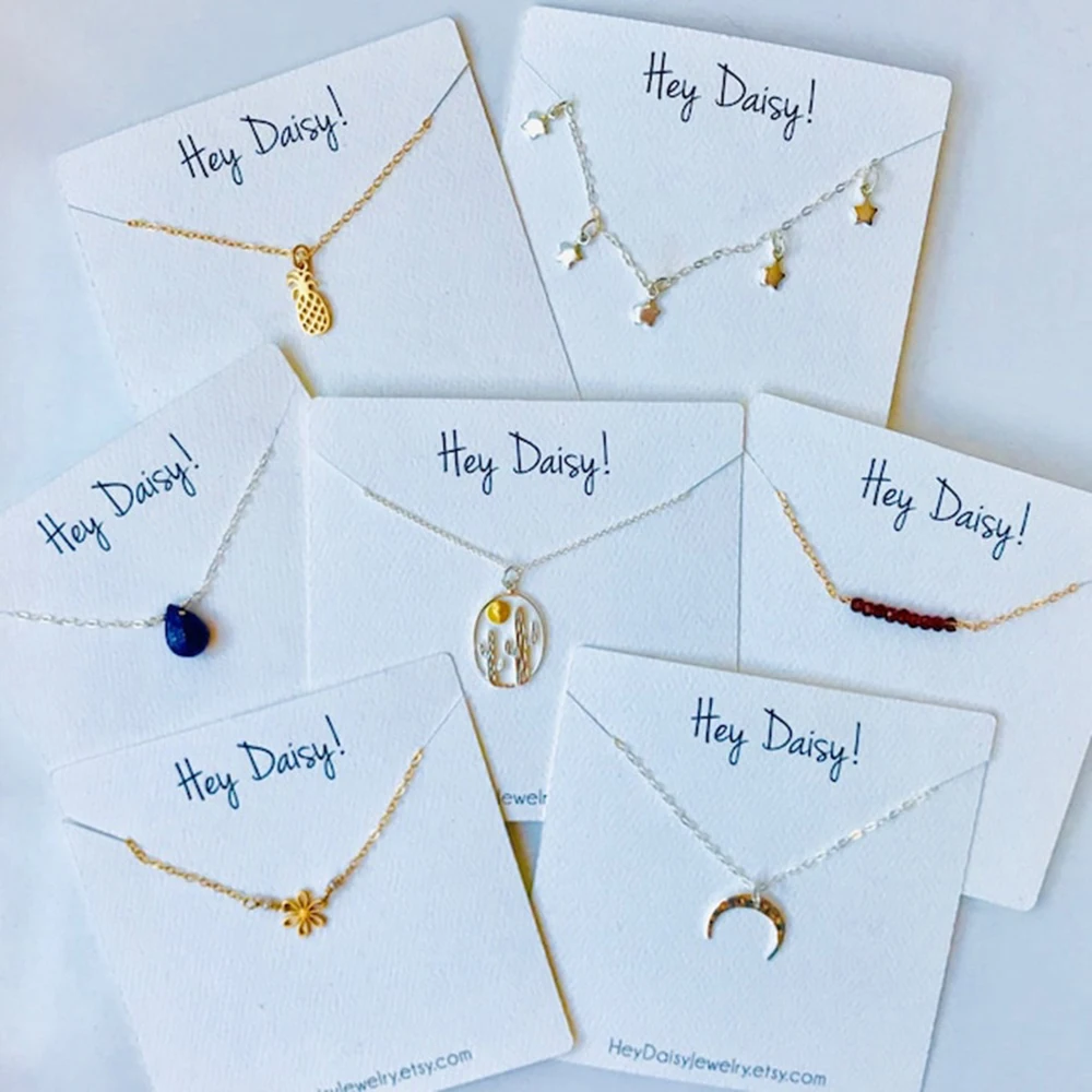 

Custom Necklace Cards with Your Logo | Jewelry Display - Personalized - Packaging - Necklace Tags Jewellery Display Cards