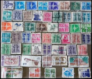 

50Pcs/Lot India Stamp Topic All Different NO Repeat Postage Stamps with Post Mark for Collecting