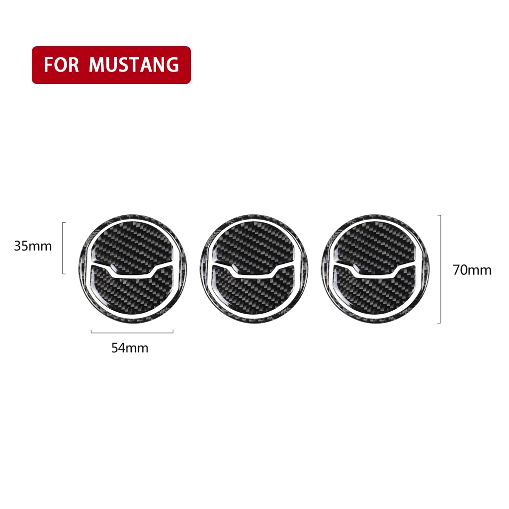 For Ford Mustang AC frame sticker Auto AccessoriesAirspeed Carbon Fiber Central Air Conditioner Outlet