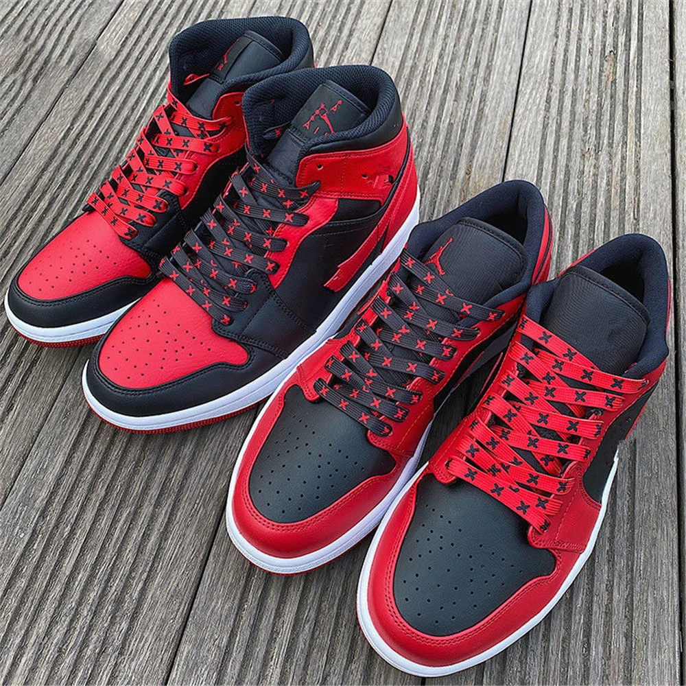 Basketball Shoe Laces Accessories Red Black Basketball Shoes Shoelaces Black Shoes