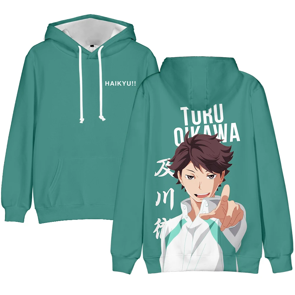 Специфический Haikyuu! Толстовки с 3D принтом для мальчиков и девочек детская толстовка длинным рукавом Модные
