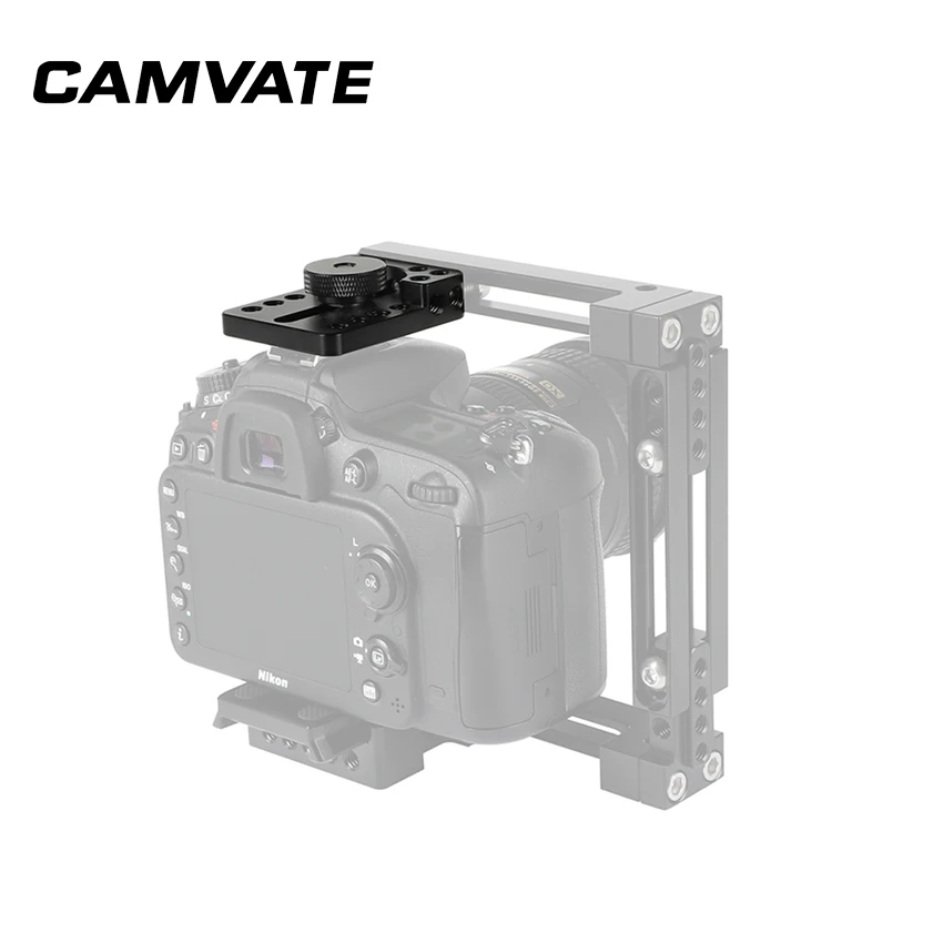 

CAMVATE Versatile Top Cheese Plate Multipurpose Mounting Plate With Shoe Mount & Thumbscrew For DSLR Camera Cage Support System