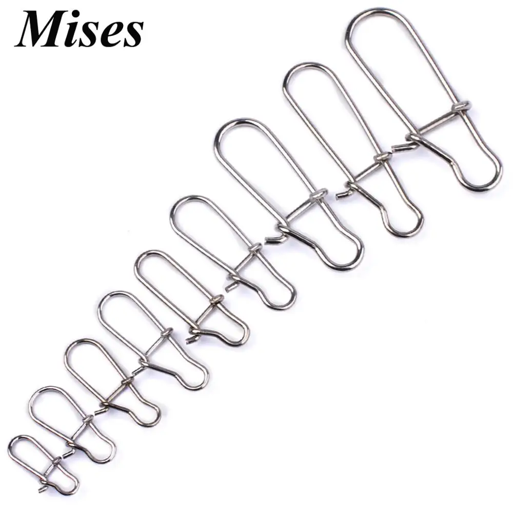 

Mises 5pcs Silver Stainless Steel Strong Lure Nicefastlock Snap 0# 1# 2# 3# 4# 5# 6# 7# 8# Fishing Lure Connector Fishing Tool