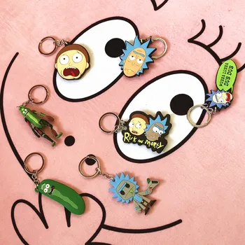 

Rick and Morty Keychain Cosplay Costume Prop Accessories Jewelry Keyring