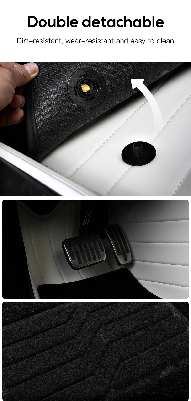 Double Layers ECO Leather Material For Tesla Model 3 Tesla Model Y