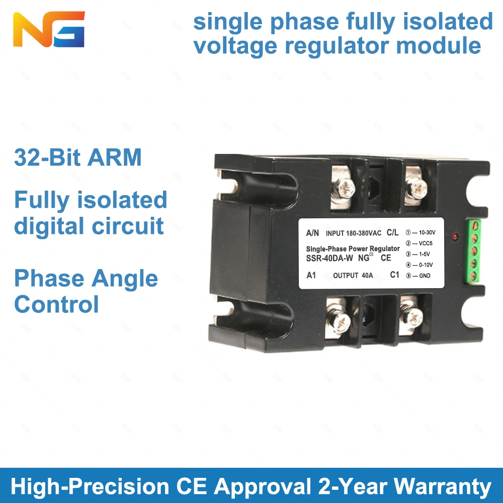 Potentiometer 4-20mA control Signal Single-phase 40A fully isolated phase shift SCR voltage regulator module Dimmer