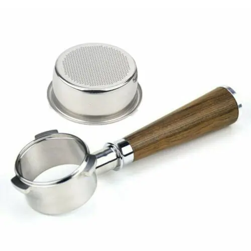 High quality wooden handle Stainless Steel 54MM Portafilter Coffee Bottomless For Barista Express Espresso Machine 870/878/880 | Дом и сад
