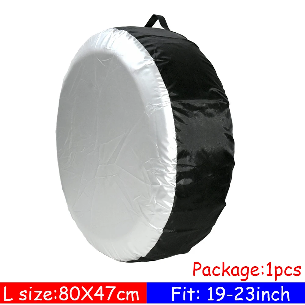 Housse De Protection Pour Roue De Secours - Taille Universelle 13 à 48,3 Cm, Noir Oxford, étanche Et Anti-poussière