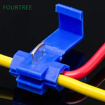 

100Pcs Quick Splice Terminals Scotch Lock Electric Wire Cable Connectors Crimp Non Destructive Without Breaking Line AWG 22-18