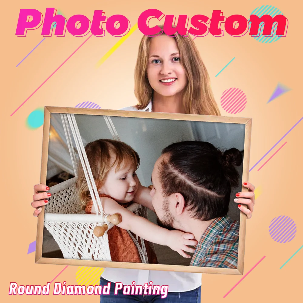 

KS 5D DIY Photo Custom Unique Diamond Painting Cross Stitch Embroidery Full Round Diamond Diamond Mosaic Kits Birthday Gift
