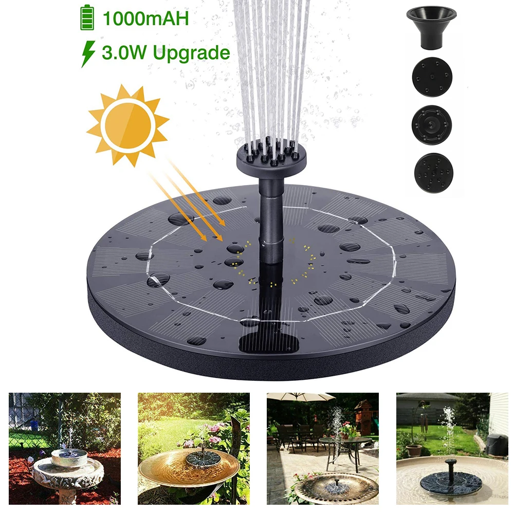 

Mini Solar Water Fountain Pump Pool Pond Solar Powered Waterfull Fountain Floating Solar Panel Bird Fountains Garden Decoration
