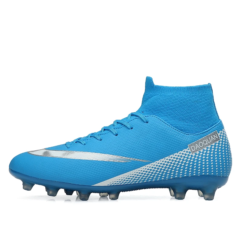 thumbnail image 1 of Botas de fútbol de tobillo alto para exteriores, antideslizantes, con clavos largos, botas de fútbol, talla grande 48, botas de fútbol ultraligeras, zapatillas de fútbol para hombre, 1 of 5