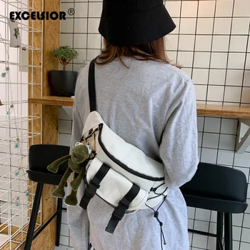 

EXCELSIOR 2020 Canvas Waist Bag Sports Chest bag Women Messenger Bags Sport designer Fashion Style Bag