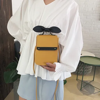 

Rabbit Ear Bag Girl 2019 New Kind of Cute Cartoon Coloured Character Hundred Chains One Shoulder Slant Mobile Bag