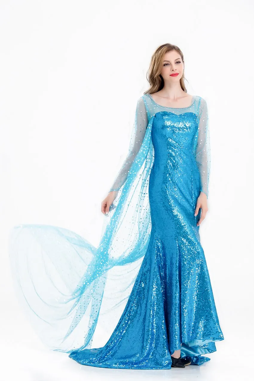 Adult Elsa Dress, Frozen Olaf's Adventure Adult Dress, Frozen Adult Costume,  Elsa Women Dress With Detachable Cape - Etsy