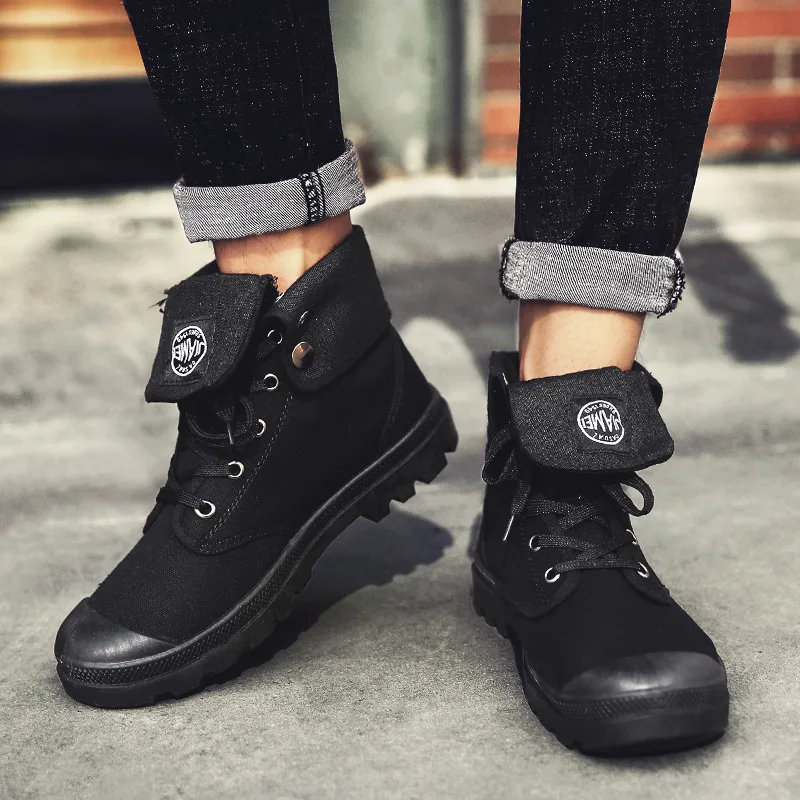 

[Perennial] Large Size England Martin Boots Breathable Canvas Boots Hight-top Desert Boots Paragraph Four Seasons
