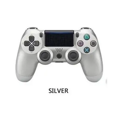 Серебристый Bluetooth геймпад для Playstation sony PS4 беспроводной контроллер Джойстик контроллер для DualShock Вибрационный джойстик для ПК - Цвет: Серебристый