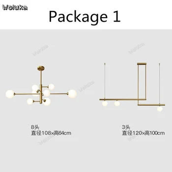 

Living room bedroom study chandelier modern minimalist full copper magic bean dining room bedroom lighting CD50 W07