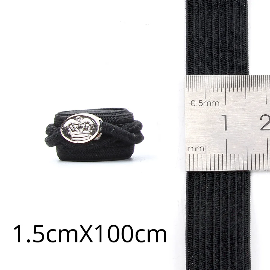 1.5cm 100cm "Alileader Лучший Длинные Эластичная лента s 1,5/2/2,5/3/3,5 мм черный нейлон высшего Эластичная лента для парик Кепки парик изготовления аксессуаров для использования в домашних условиях 1 м - Цвет: 1.5cm 100cm