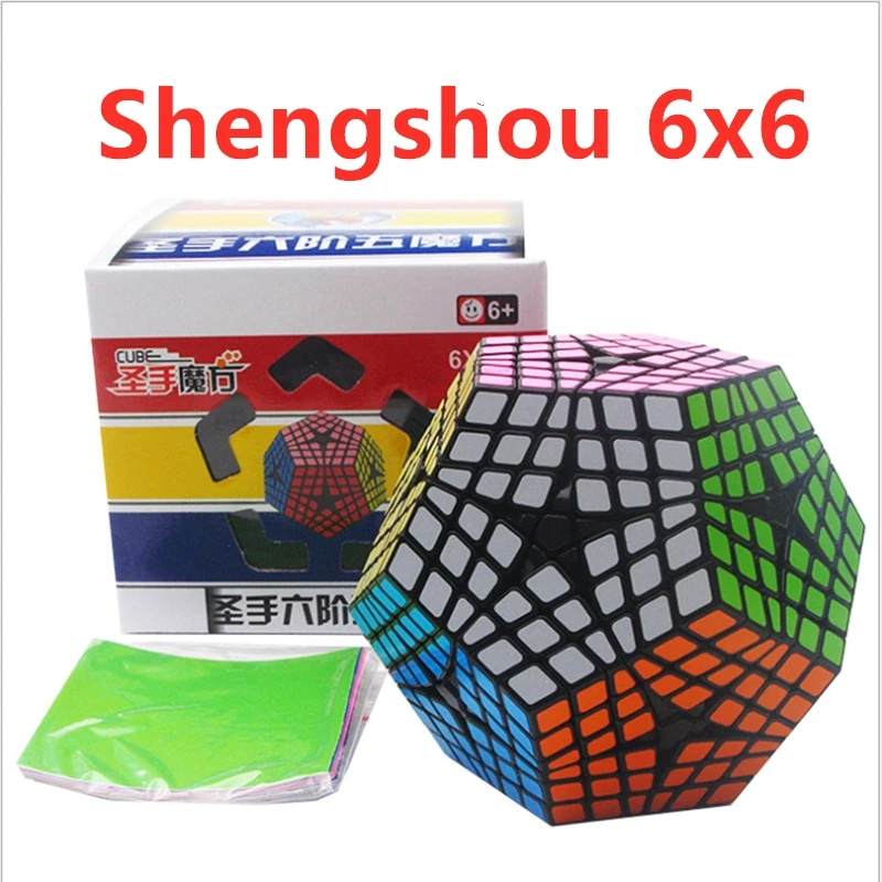 Shengshou 6x6x6 куб 6x6x6 Megaminxed куб 6x6 куб додекаэдра shengshou Megaminxed 6х6, Магический кубик, 12-сторонние Кубик Рубика