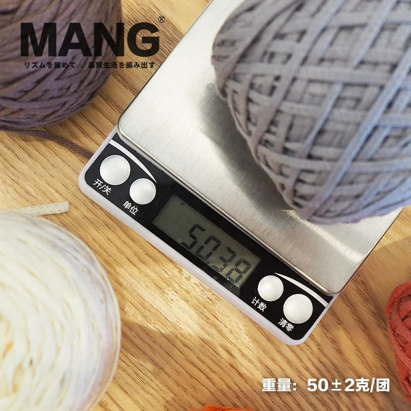 MANG 50g 1Pc 좋은 품질 플랫 핸드 뜨개질 크로 셰 뜨개질 중공 원사 면사  레이디 스카프 스웨터 장갑 가방 모자 DIY