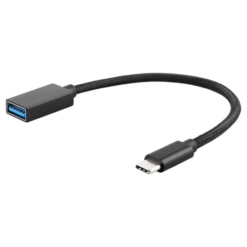 100 шт Новое поступление USB 3,1 Type-C к USB 3,0 A Женский OTG Кабель-адаптер плетеный металлический корпус для HUAWEI Высокоскоростная передача