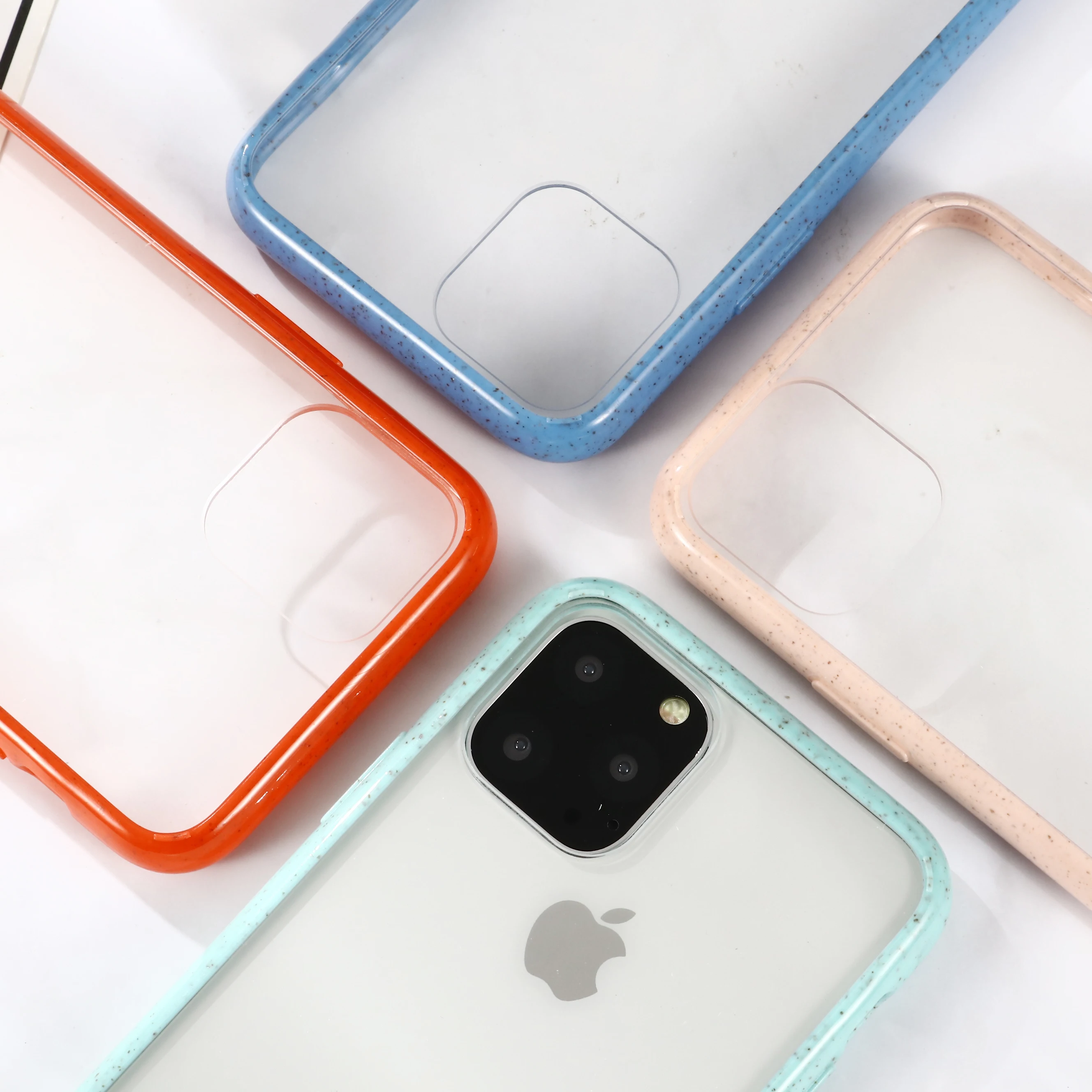 

Candy Color Wave point Frame Shockproof Case For iphone 11Pro Max XS Max XS 6 6s 7 8 Plus Transparent Hard Protective Phone Case