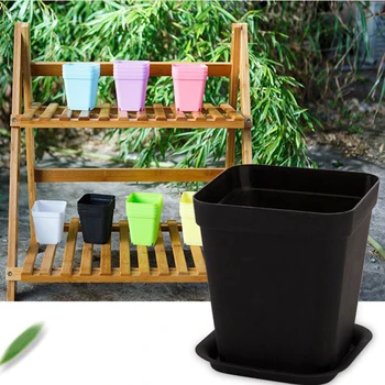 

10pcs Mini Square Plastic Plant Flower Pot Garden Plastic Nursery Pots for Succulent Plants Trays Garden Supplies
