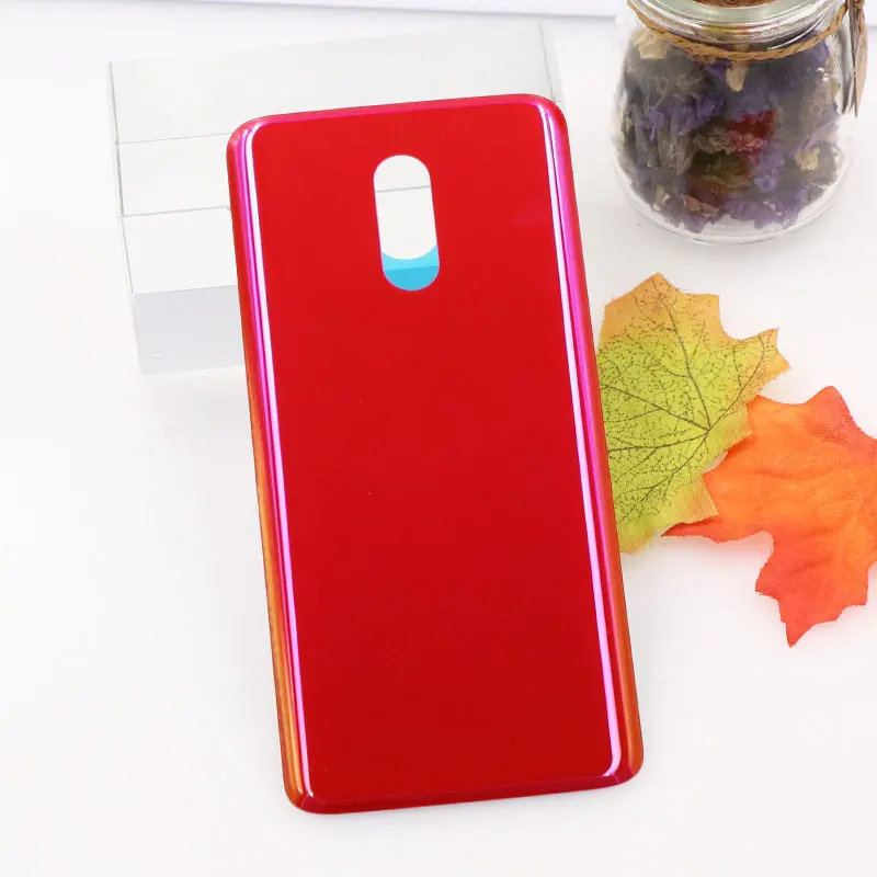 Красный Для OnePlus 7 батарея стеклянная крышка корпус мобильного телефона защитный чехол для OnePlus 7 с объективом камеры - Цвет: Красный