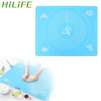 

HILIFE Kitchen Tools Non-Stick Silicone Baking Mat Kneading Dough Pad Cake Pastry Mats Table Sheet Bakeware Accessories 50*40cm