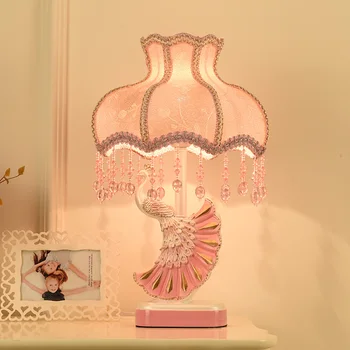 

Retro Bedroom Red Table Lamp Home Master Bedroom Wedding Wedding Creative Wedding Room Decoration Bedside Lamp XiaoFan