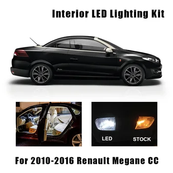 

11pcs White Canbus Car Accessories LED Bulbs Interior Ceiling Map Dome Light Kit For Renault Megane CC 2010-2016 Door Light