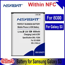 HSABAT Батарея 6050 ма-ч для samsung Galaxy S3 Grand DUOS Neo SIII i9300 i9300i i9308 i9305 i9082 i9080 i9060 i9301 EB-L1G6LLU